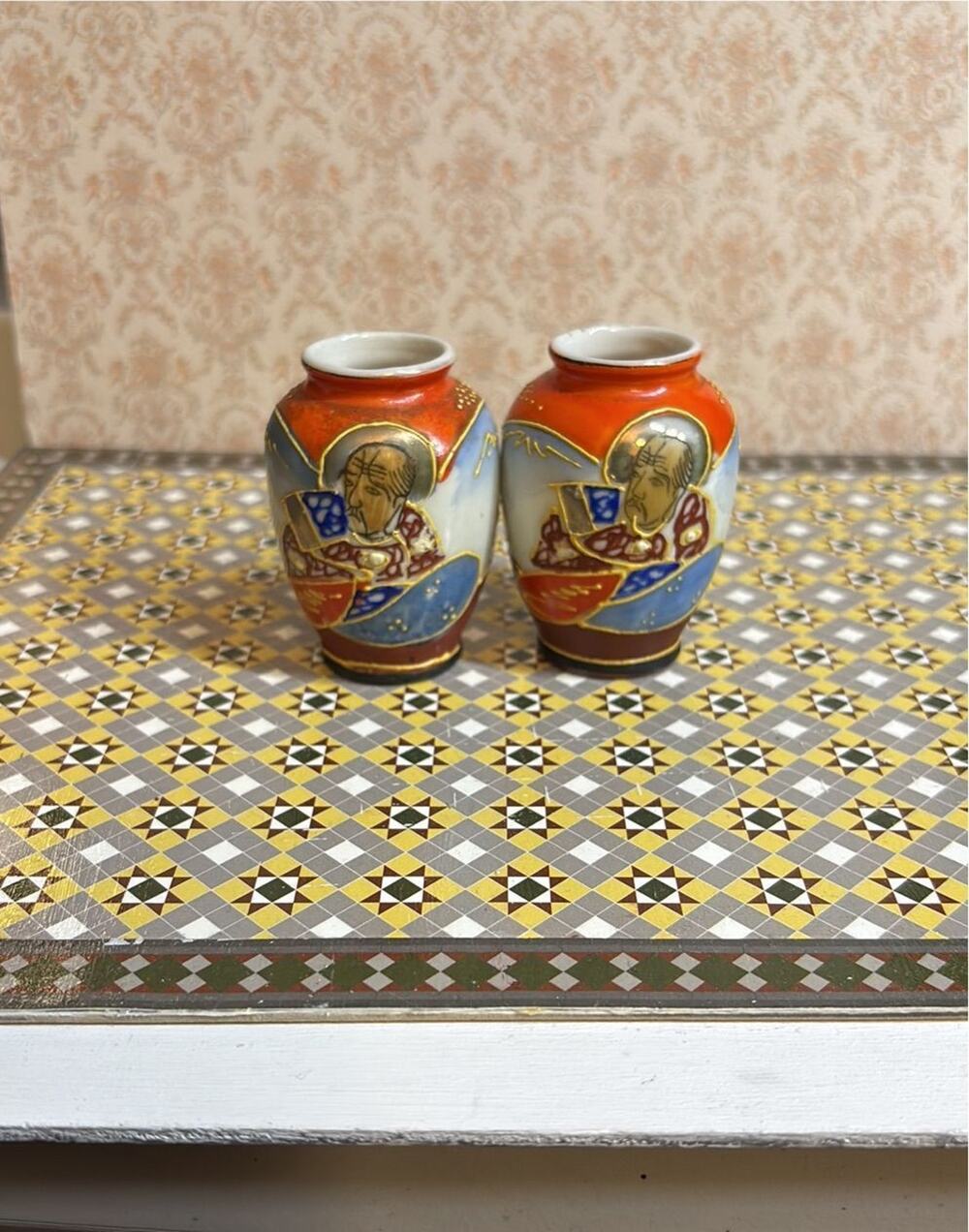 Vintage Japanese Satsuma/Kushihara-Style Vases
